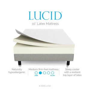 lucid 10 inch latex foam mattress